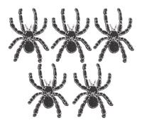 Angoily 5 Pcs Spider Sew on Patch Black Fabric Embroidered Appliqué Clothes Decoration Repair Accessories for Dresses Shirts Banquet Birthday