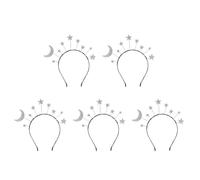 Angoily 5 Pcs Star Moon Headband Glitter Crystal Goddess HeadBand for Women Bridal Birthday Wedding Princess Moon Costume Cosplay Party Accessories