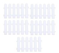 Angoily 5 Pcs White Plastic Fence for Christmas Tree Garden Decoration Fence Panels for Xmas Wedding Party and Lawn Edging, 50 X 30 Cm