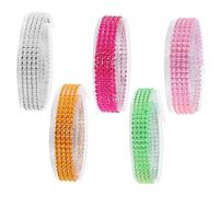 Angoily 5 Rolls DIY Self Adhesive Sparkling Rhinestone Tape Colorful Acrylic Gems Craft Tape for Scrapbook Gift Wrapping Home Decoration Diary and Laptop Accessories