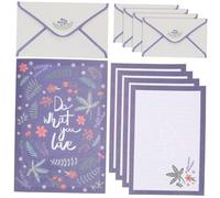 Angoily 5 Sets Floral Writing Paper and Envelopes Stationery Set Vintage Style Wedding Invitation Card Party Supplies Letter Papers for Daily Correspondence and Elegant Invitations