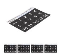 Angoily 5 Sheets Black Pvc Tongue Drum Note Stickers with Wear-resistant Material and Universal Compatibility, Visual Guidance for Music Learners and Beginners in Teaching and Training