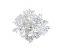 Angoily 50 Pcs Silver Metal Filigree Cone Flower Bead Caps 15x16mm for Diy Jewelry Making Craft Supplies