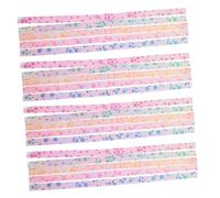 Angoily 500pcs Creative Origami Paper Strips for Lucky Star Folding Fluorescent Glitter Foil Decorative Craft Bulk Pack for DIY Party Decorations Classroom Activities and Mindfulness