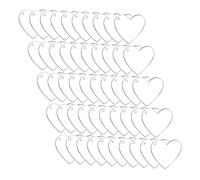 Angoily 50pcs Acrylic Heart Sublimation Blanks Keychains DIY Decorative Craft Blanks with Sturdy Rings for Gifts Valentine Day Mother Day Christmas Crafting