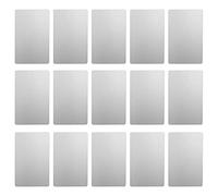 Angoily 50pcs Aluminum Business Cards for Engraving Machine Compatible Credit Card Metal Smooth Scratch Resistant Surface Silver for Custom Office Use