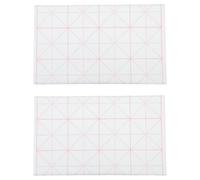 Angoily 50pcs Chinese Calligraphy Xuan Paper 9cm 28-grid Rice Paper Sheets for Ink Brush Writing, Student Calligraphy Supplies for Shodo and Kanji Practice