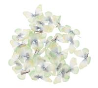 Angoily 50Pcs Double Layer Tulle Butterfly Hair Clips Light Green Chiffon Snap Hairpins for Women Wedding Bridal Headwear Hair Accessories