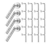 Angoily 50pcs Galvanized L-shaped J Bolt Drop Pins M5 5mm Diameter Pallet Rack Safety Lock Pins for Warehouse Shelving and DIY Storage Racks