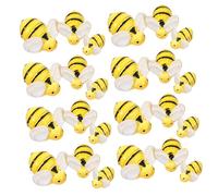 Angoily 50Pcs Glow the Dark Resin Bee Charms Miniature Craft Embellishments for DIY Projects Phone Case Decorations Dollhouses Gardens