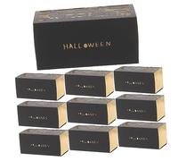 Angoily 50Pcs Halloween Hollow Treat Box Pumpkin Bat Paper Candy Holder for Halloween Parties and Gatherings for Sharing Sweets with Family and Friends