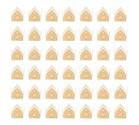 Angoily 50Pcs Hollow Foil Chocolate Truffle Candy Boxes Floral Lace Design, Gold Reflective Party Favor Wrappers for Holiday Celebrations and Wedding Treat Packaging