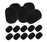 Angoily 50pcs Mini Microphone Foam Covers High Density Windscreens for Noise Reduction Protective Lapel Headset Lavalier Mic Sponge for Clear Sound and Fit