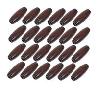Angoily 50pcs Oval Natural Unfinished Wood Beads for Jewellery Making and DIY Crafts Rustic Wooden Spacer Beads for Macrame Farmhouse Decor Xmas Ornaments Chocolate Color