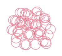 Angoily 50pcs Pink Metal Loose Leaf Binder Rings Inner Keychain Rings for Flashcard Organizer Index Cards Notebooks Multipurpose Book Clips for School Office Home