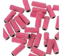 Angoily 50PCS Pink Mini Nail Sanding Bands 3.1mm Grit 180 for Manicure and Pedicure Acrylic Nail Drill Bits Small Sanding Rings