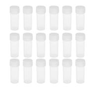 Angoily 50pcs Plastic Sample Bottle Empty Pill Bottles 5ml Environmental Friendly Resistant Caps Refillable for Medication Storage