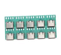 Angoily 50pcs USB C Connector Board DIY USB Type-c Female Connector Receptacle Adapter for Pcb Converter Board Solder Adapter