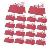 Angoily 50pcs Wedding Name Place Cards with Rose Cutout Handwritten Table Seating Cards for Party Dinner Events Durable Paper Invitations for Wedding Shower Birthday Celebrations