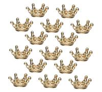 Angoily 50pcs Zinc Alloy Crown Spacer Beads Large Hole Jewelry Making Beads for DIY Bracelets Necklaces European Style Metal Charms for Craft Supplies