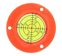 Angoily 50x18mm Mini Cylindrical Bubble Level Orange Base, High Precision Small Horizontal Spirit Level Tool for Construction, Motorhome Levelling and Accurate Measuring