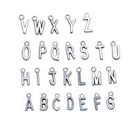 Angoily 52pcs Vintage A-z Alphabet Letter Pendants Charm Initial Charms for DIY Necklace Jewelry Making Wedding Party Graduation Gift of Letters