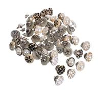 Angoily 55pcs Metal Style Snap Buttons Bulk for Clothes Removable No-sew Fasteners for Coats Jackets Shirts Vintage Decorative Buttons Kit for Easy Stylish Upgrades