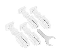 Angoily 5pcs 1-inch No Drill Window Blind Brackets Set Plastic Vertical Blinds Replacement Parts with Mounting Clips for Roller Installation Home and Office Accessories
