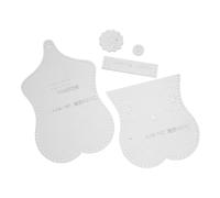 Angoily 5pcs Acrylic Leather Card Holder Pattern Template Stencil DIY Passport Holder Craft Tool for Handmade Key Wallets Durable Precise Dimensions for Leather Crafting