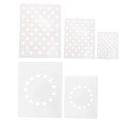 Angoily 5Pcs American Flag Star Stencils Pet Material Reusable Painting Templates for Wood Fabric Paper Wall Crafts DIY Safe Design