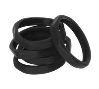 Angoily 5pcs Black Plastic Anti-roll Microphone Rings Sturdy Mic Protection Supplies for Ktv and Family Singing Sessions