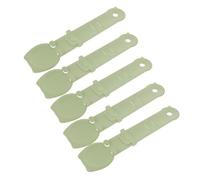 Angoily 5pcs Cat Treat Feeder Spoons Light Green Plastic Squeeze Dispenser for Lickable Creamy Wet Treats Portable Pet Feeding Tool for Controlled Snack Serving and Easy Cleaning