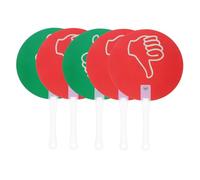 Angoily 5pcs Classroom Voting Paddles Plastic Yes No Thumb Signs for Interactive Teaching Early Education Activities Portable Lightweight Handheld Answer Boards