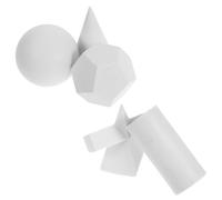 Angoily 5Pcs Mini Resin Geometric Shapes Set for Drawing Practice - 3D Cylinder, Sphere, Cone, Dodecahedron, Tetrahedron Models for Art Sketching and Drafting Tools