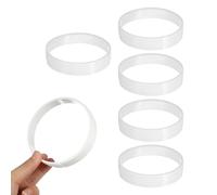 Angoily 5Pcs Plastic Hole Rings Protective round Golf Ring with Good Toughness White PP Material for Outdoor Hole Soil Stability Golf Practice Accessories