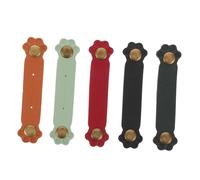 Angoily 5pcs PU Leather Cable Organizer Cute Paw Shape Cord Keeper for Wired Earbuds Headphones Storage Case Versatile Cord Organizer Wrap for Travel Home Office and Portable