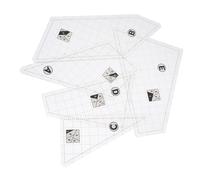 Angoily 5pcs Quilting Rulers Set Acrylic Cutting Stencils with Clear Markings for Precise Patchwork and Sewing Creative Templates for Quilters DIY Crafts and Embroidery Guidelines