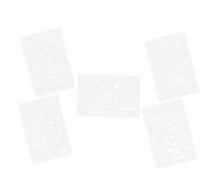 Angoily 5Pcs Reusable Wall Painting Stencils Double Use Decorative Templates for Architectural and Educational Art Projects Easy to Use Creative Drawing Tools for Artists and Beginners