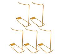 Angoily 5pcs Salon Nail Display Stand in Golden Iron with Easy Assembly and Space Saving Design, Elegant Nail Color Chart Rack for Professional Setting and Salon Use
