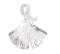 Angoily 5Pcs Silver Ginkgo Leaf Pendant DIY Beads for Jewelry Making Metal Spacer Charm Accessories for Necklaces Bracelets and Craft Projects