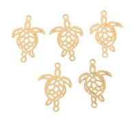 Angoily 5pcs Stainless Steel Sea Turtle Charms Lightweight Pendants for DIY Jewelry Making Necklaces Bracelets Animal Craft Accessories Meaningful