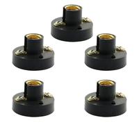Angoily 5Pcs Standard Screw Lamp Holder Physics Experimental Light Base Plastic Socket Electricity Teaching Aids for Laboratory Use Random Color Random Color