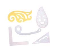 Angoily 5pcs Tailoring Curve Ruler with Clear Metric Scales for Dressmaking and Sewing Lightweight Fabric Cutting Gauge for Accurate Pattern Design and DIY Clothing Craft