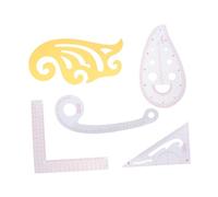Angoily 5pcs Tailoring Curve Rulers Fabric Cutting Measuring Tools for Sewing Dressmaking with Clear Metric Scales and Multifunctional for Clothes Pattern Design