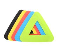 Angoily 5pcs Triangle Agility Soccer Markers Flat Cones High Visibility Tpe Poly Vinyl Precision Drills for Basketball Football School Sports Training