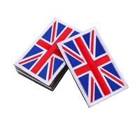 Angoily 5pcs UK Flag Embroidered Patches Handcrafted British Union Jack Appliques with Hook and Loop for Sewing Clothes Hats Backpacks DIY Craft Accessories