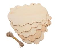 Angoily 5pcs Unfinished Wooden Plaques with Rope Basswood Blank Hanging Signs for DIY Crafts Door Wall Decor Natural Wood Board Door Hanger