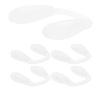 Angoily 5pcs White Silicone Nose Pads for Glasses, Stable Non Slip Fit | Replaceable Cushions for Optical Frames, Soft Surface, Daily Wear and Sports Use, near Sighted Users