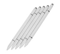 Angoily 5pcs White Stylus Pens for Tablets and Phones, High Precision Technology, Portable Plastic Touchscreen Pens Suitable for Writing and Business Meetings