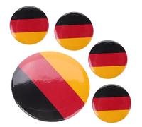 Angoily 5pcs Zinc Alloy German Flag Brooch Pins for Clothes, Decorative and Multi-purpose Dress Clips Suitable for Weddings and Parties, Elegant and Delicate Design for Women and Men